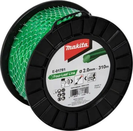 Makita E-01781 Round Brush Cutter Trimmer Line Length 310m and Thickness 2mm