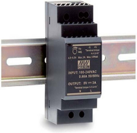 Mean Well Sursă de Alimentare pe Șină DIN cu Ieșire 15V și Putere 30W 2A