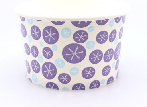 Set of 50 Paper Ice Cream Cups with Capacity 355ml