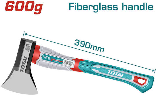 Total THAX061600 Hammer Axe Length 39cm and Weight 600gr with Fiberglass Handle