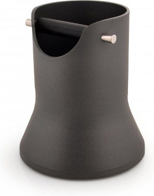 Crema Pro Large Knock Box Container from Silicone and Plastic 15.8x15.8x17.5cm Gray