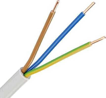Power Cord Type NYL with 3x1.5mm² Cable Properties in White Colour 100m Flexible