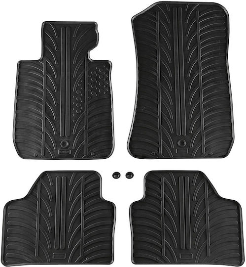 Gledring Set of Front and Rear Mats 4pcs for BMW X1 2009-2015 Black