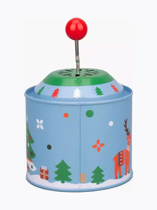 SP Souliotis Christmas Metal Figure Box with Music Santa Claus