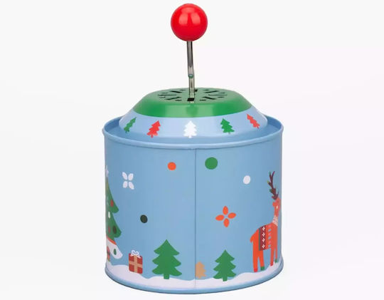 SP Souliotis Christmas Metal Figure Box with Music Santa Claus