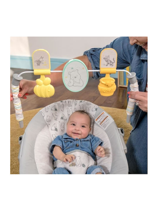 Bright Starts Електрически Релакс Бебе Disney Baby - Winnie The Pooh с Музика и Вибрация Син за Дете до 2.28кг