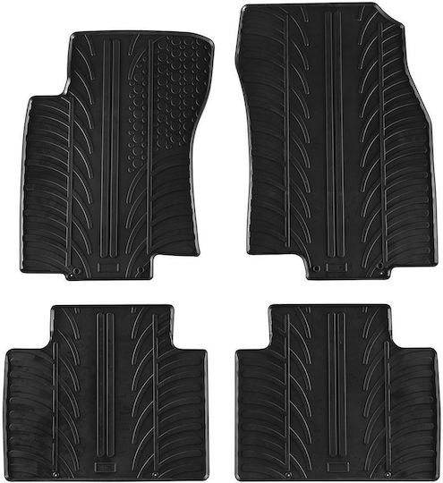 Auto Gs Set of Front and Rear Mats 4pcs for Renault Koleos II Automatic 06.2017+ Black