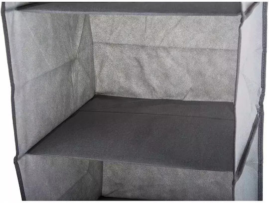 Clothing Organizer Fabric Hanging Shelf for Clothes in Grey Color 30x30x60cm
