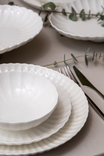 Kutahya Porselen White Porcelain Dinnerware Set 40pcs