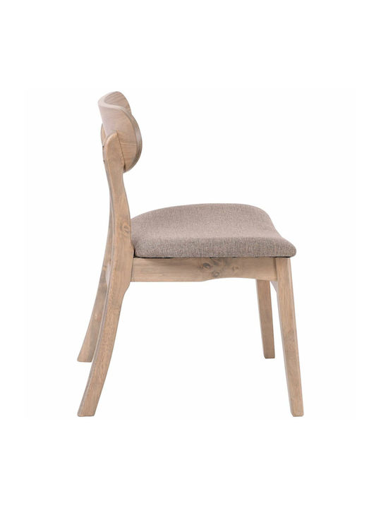 Dom Kitchen Wooden Chair Smoke Beech 53x56x80cm 2pcs