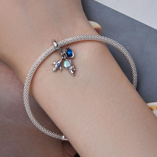 Ασημενιο Charm 925 Astronaut Hanging Bead