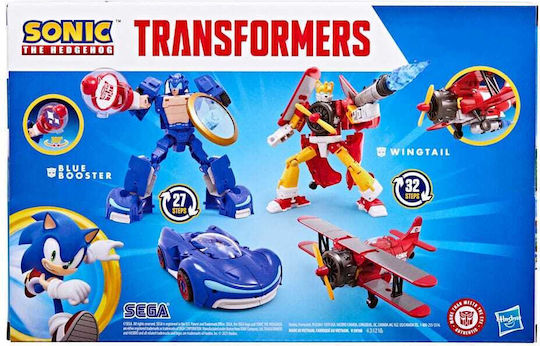 Action-Figur Transformers X Sonic Wingtail & Blue Booster 2pack S Transformatoren 13cm.
