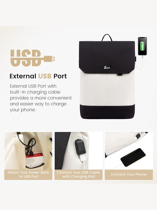 Lovevook Αδιάβροχη Τσάντα Πλάτης για Laptop 15.6" σε Μαύρο χρώμα UB1640