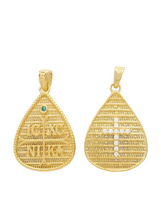 Daskalakis Halskette Konstantin Talisman aus 14K Gold