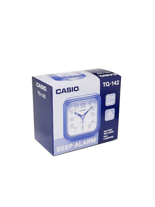 Casio Επιτραπέζιο Ρολόι με Ξυπνητήρι Μπλε TQ-142-2EF