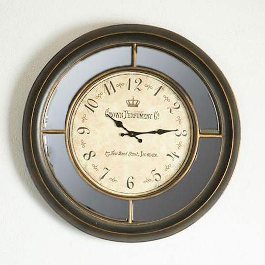 Antique Wall Clock Plastic Bronze Ø55.6cm