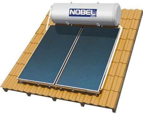 Nobel Aelios Ηλιακός Θερμοσίφωνας 300lt Glass Διπλής Ενέργειας 4τ.μ. Κεραμοσκεπής Επιλεκτικός