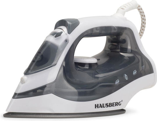 Hausberg HB-7850GR Σίδερο Ατμού 2000W με Κεραμική Πλάκα και Συνεχόμενη Παροχή 10gr/min