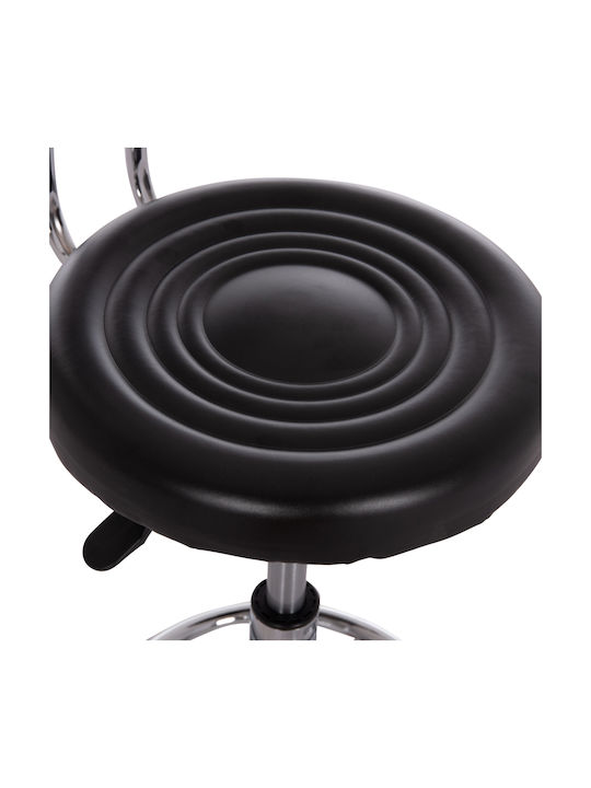 Stool Bar Iris with Adjustable Height Black 34x43x86cm