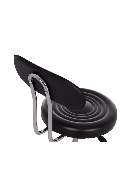 Stool Bar Iris with Adjustable Height Black 34x43x86cm