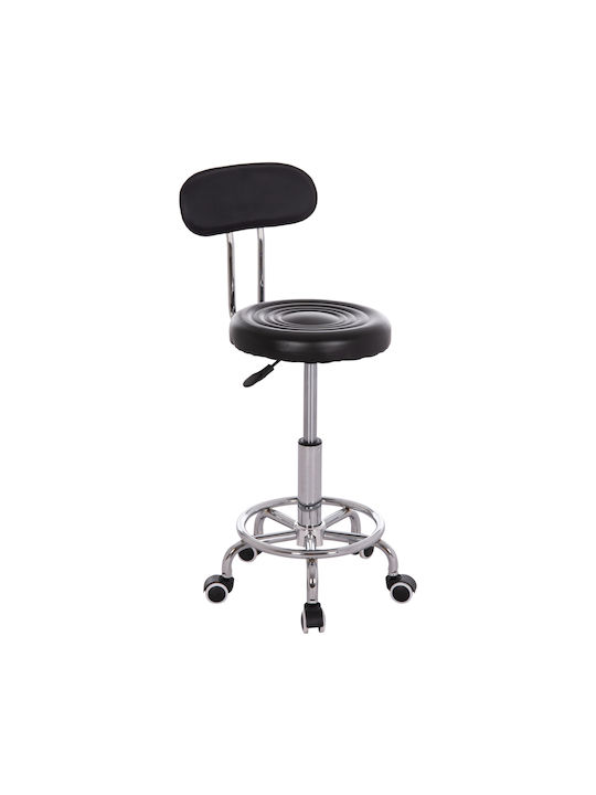 Stool Bar Iris with Adjustable Height Black 34x43x86cm