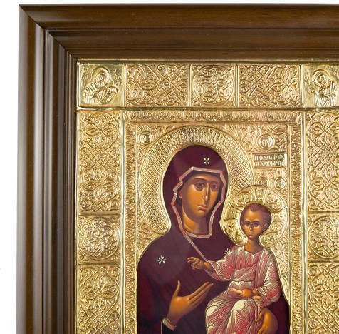 Panagia Elaeovrytissa Copy of Miraculous Icon Authentic Product of Vatopedi Monastery Holy Great Monastery Vatopedi 030401000012 41 X 34 Cm