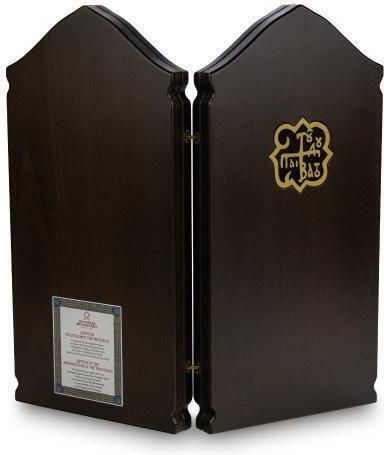 Diptych of the Annunciation of the Theotokos Wooden Icon Gold Background 42 X 21 Cm Authentic Product of Vatopedi Monastery Holy Great Monastery Vatopedi Imv_28803