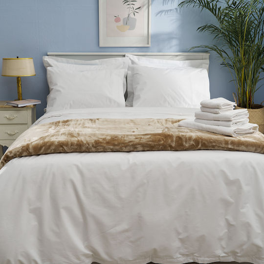Charalambidis Textiles Плик за Завивка Двоен 200x240 Salonica Бял