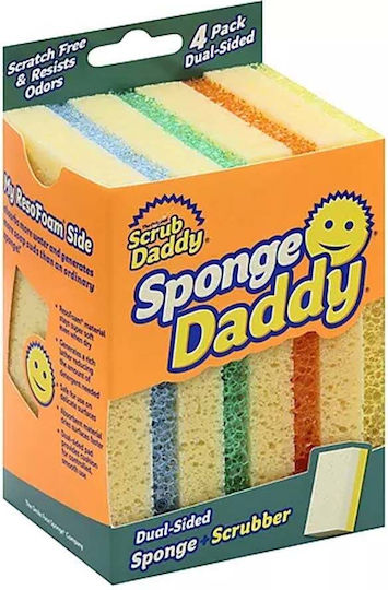 Scrub Daddy Sponge Daddy Σετ Σφουγγάρια Πιάτων Πολύχρωμα 4τμχ