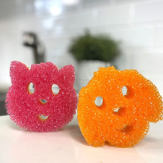 Scrub Daddy Cat Σφουγγάρι Πιάτων Ροζ