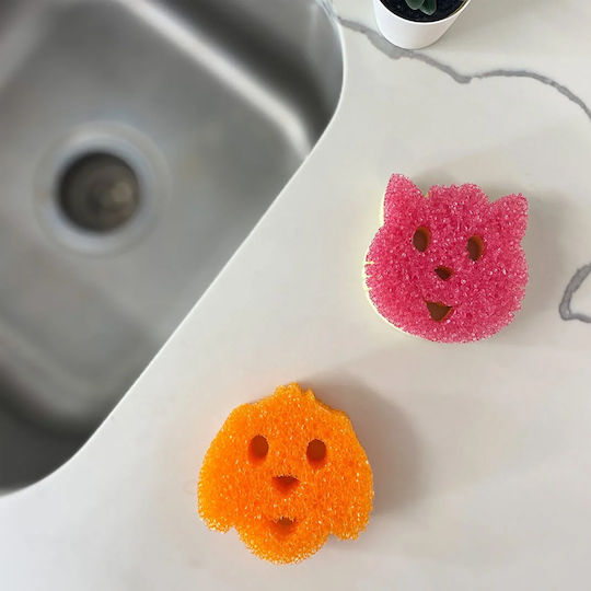 Scrub Daddy Cat Σφουγγάρι Πιάτων Ροζ