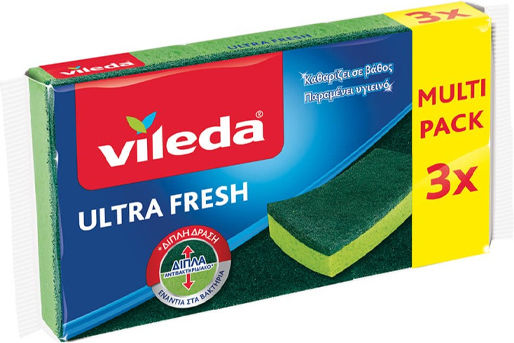 Vileda Ultra Fresh Kitchen Sponge 3 Pieces