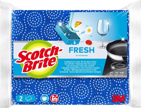 Scotch Brite Σετ Σφουγγάρια Μπλε 2τμχ