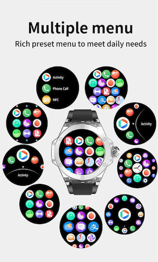Microwear TK20 Smartwatch mit Pulsmesser (Black)
