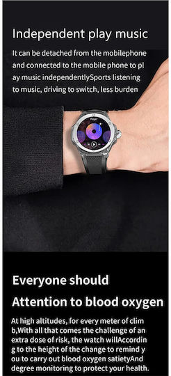 Microwear TK20 Smartwatch mit Pulsmesser (Black)