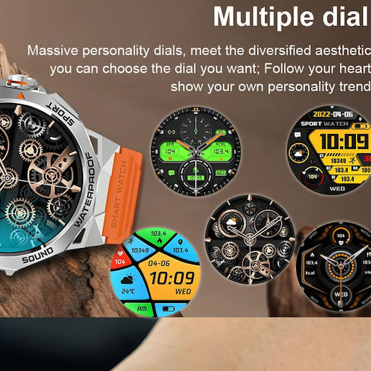 Microwear K62 Smartwatch with Heart Rate Monitor (K62 Orange)