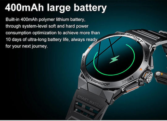 Microwear K62 Smartwatch with Heart Rate Monitor (K62 Orange)