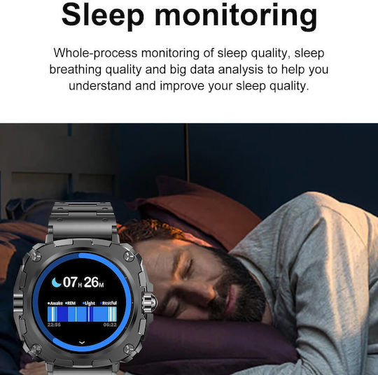 Microwear Ak71 Smartwatch (Μαύρο)