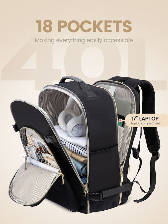 Lovevook Backpack Αδιάβροχο 40lt Μαύρο/Γκρι