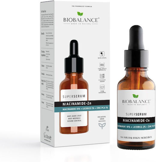 Alpaya Dermaceuticals Super Serum Niacinamidă-Zn Serum Anti-Îmbătrânire pentru Fata cu Niacinamidă 30ml