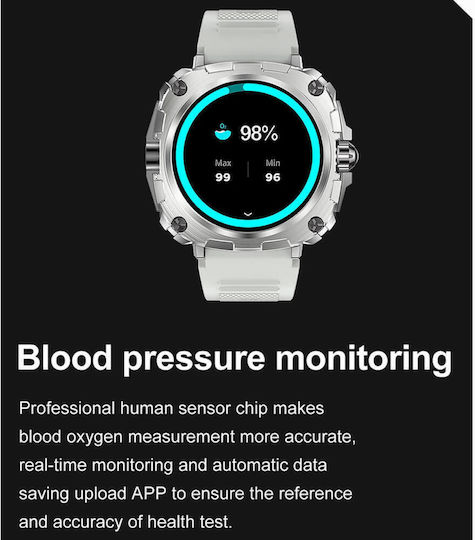 Microwear AK71 Smartwatch with Heart Rate Monitor (Black Gold Steel)