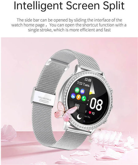 Microwear I70 Smartwatch με Παλμογράφο (Μωβ)