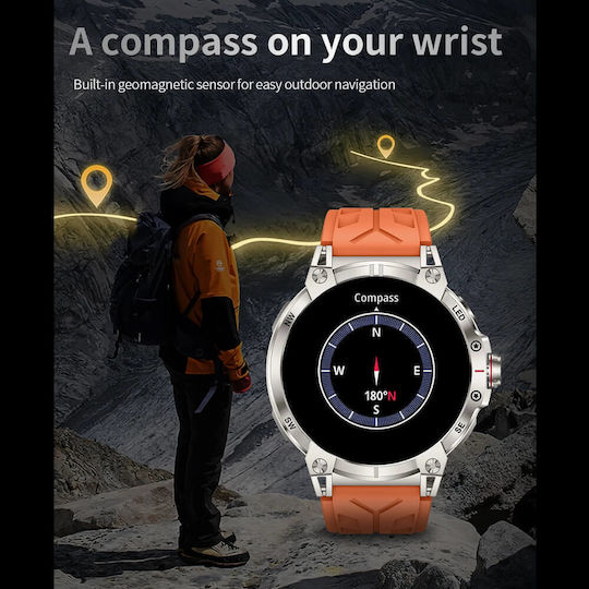 Microwear KC89 Smartwatch cu Pulsometru (Negru)