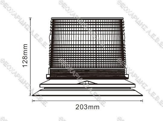 Agroequip Φάρος Αυτοκινήτου LED 12.8cm με Πράσινο Φωτισμό