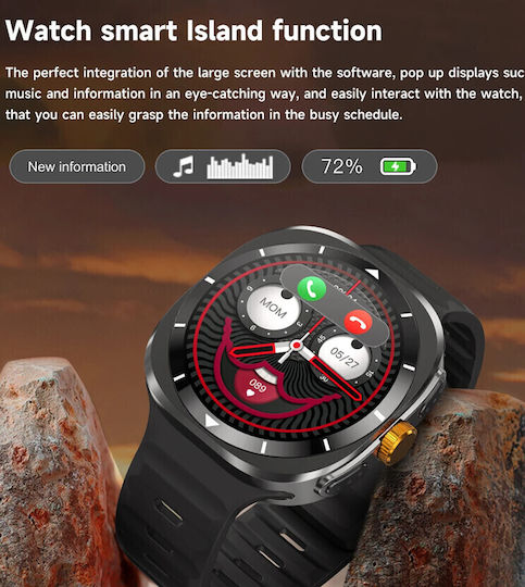 Microwear F7 Smartwatch (Schwarz)