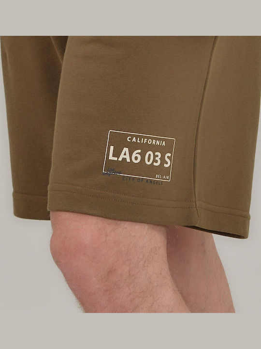 Men's Athletic Shorts Dk Olive/white