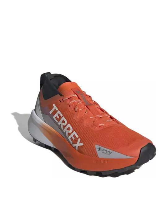 adidas Terrex Men's Waterproof Hiking Shoes With Gore-Tex Membrane Orange