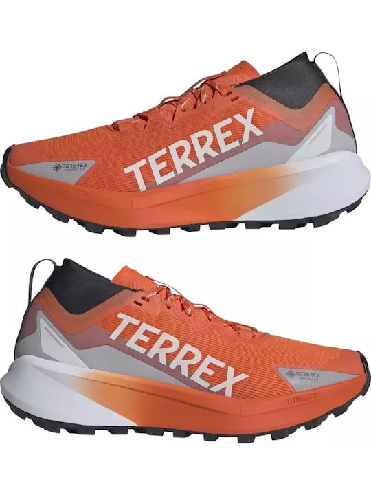 adidas Terrex Men's Waterproof Hiking Shoes With Gore-Tex Membrane Orange
