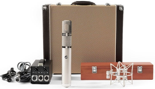 Warm Audio WA-CX24 Condenser Microphone Shock Mounted for Studio in Silver Color