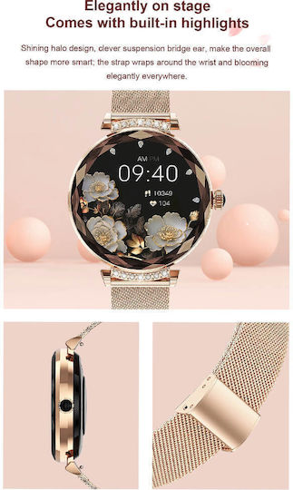 Microwear NX7 Pro Stainless Steel 38mm Smartwatch with Heart Rate Monitor (Silver Steel)